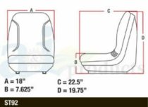 Seat 87019259 fits Ford New Holland L865 LS140 Ls150 Ls160 Ls170 Ls180 Ls190