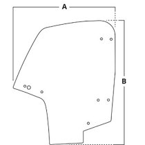 AM137458 RH Glass Door Fits John Deere Fits Gator Models