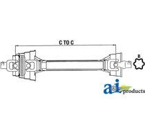 Complete 80° CV Driveline; 540 RPM